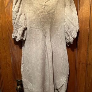 Cynthia Rowley Beige Puff Sleeve Dress